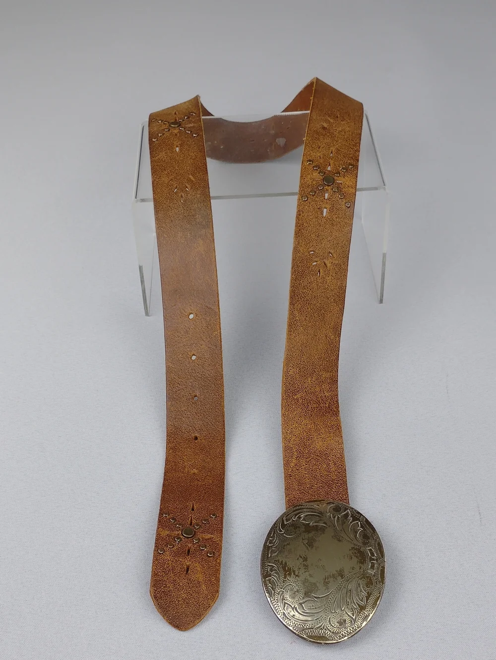 Old Navy Genuine Italian Leather Western-Style Belt. Unisex.